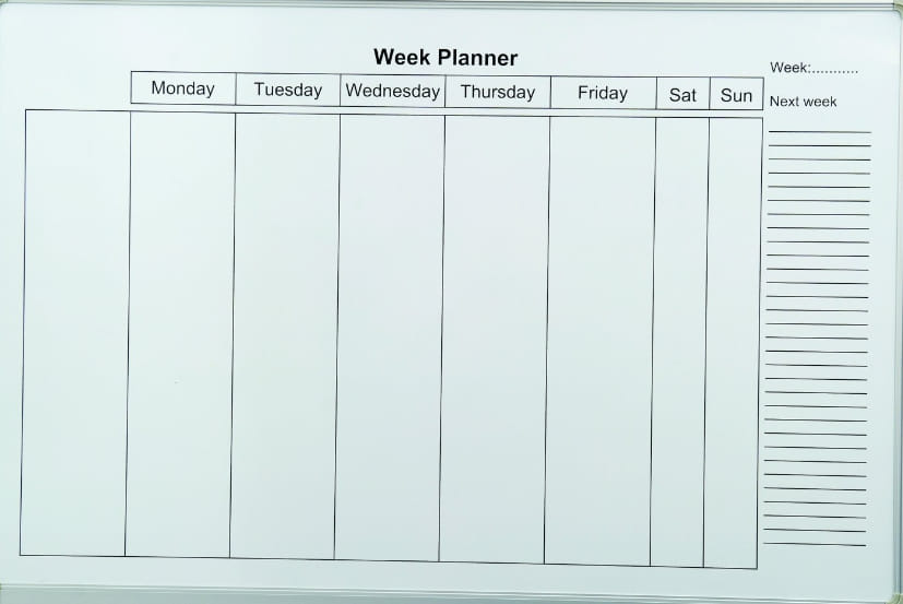 magnetic weekly planner