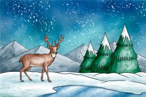 deer paint by numbers